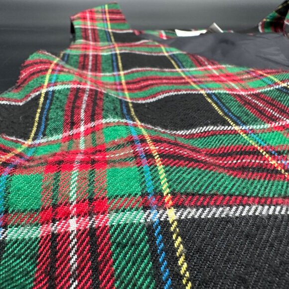 Vintage Sleeveless Dress Karen Scott Plaid Button Front Small 1980s Red Green - Picture 5 of 7